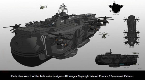 The Avengers 2012 - Concept Art Officiel du Helicarrier
