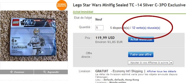 LEGO Star Wars - TC-14 Chrome Silver Minifig