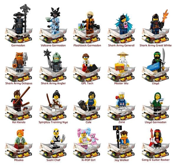 71019 The LEGO Ninjago Movie Collectible Minifigures Series 71019 The LEGO Ninjago Movie Collectible Minifigures Series