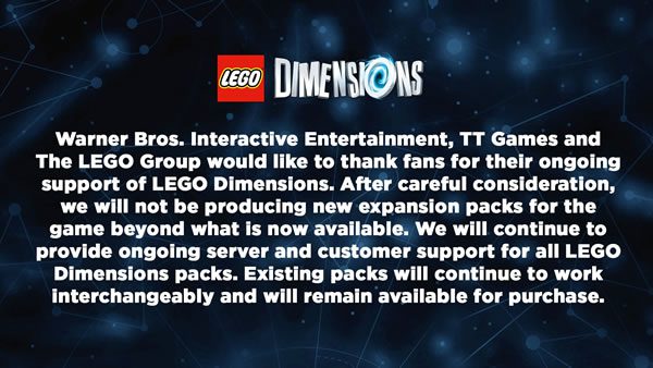 C'est officiel : LEGO Dimensions, c'est fini C'est officiel : LEGO Dimensions, c'est fini