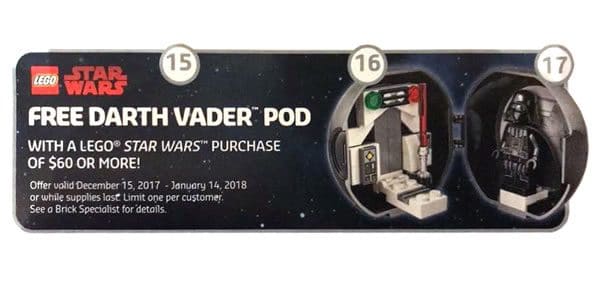 En décembre : nouveau Pod LEGO Star Wars avec Darth Vader (5005376)
