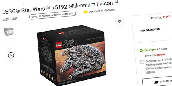 LEGO 75192 UCS Millennium Falcon : Disponible en stock sur FNAC.com