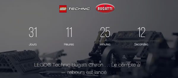 LEGO Technic 42083 Bugatti Chiron : Le compte à rebours est lancé LEGO Technic 42083 Bugatti Chiron : Le compte à rebours est lancé