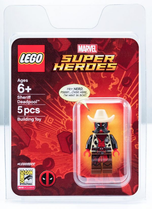 SDCC 2018 - LEGO Marvel Sheriff Deadpool Exclusive Minifigure SDCC 2018 - LEGO Marvel Sheriff Deadpool Exclusive Minifigure