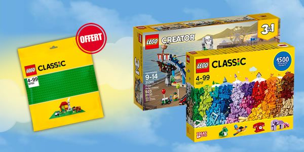 Sur le Shop LEGO : Plaque de base verte offerte dès 40 € d'achat