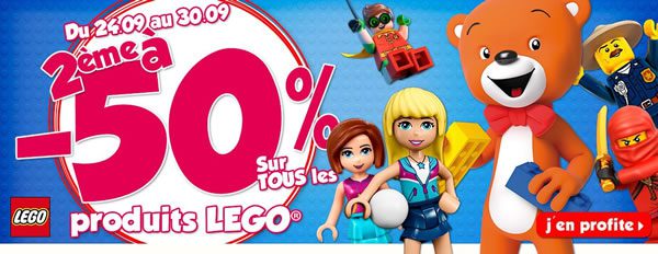 Chez Maxi Toys : -50% sur le deuxième set LEGO Chez Maxi Toys : -50% sur le deuxième set LEGO