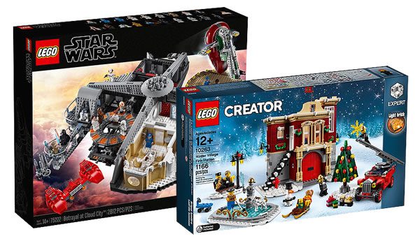 LEGO Star Wars 75222 Betrayal at Cloud City (349.99€) et Creator Expert 10263 Winter Village Fire Station (99.99 €) LEGO Star Wars 75222 Betrayal at Cloud City (349.99€) et Creator Expert 10263 Winter Village Fire Station (99.99 €)