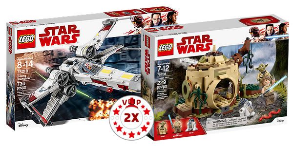 75218 X-Wing Starfighter (99.99 €) et 75208 Yoda's Hut (29.99 €) 75218 X-Wing Starfighter (99.99 €) et 75208 Yoda's Hut (29.99 €)