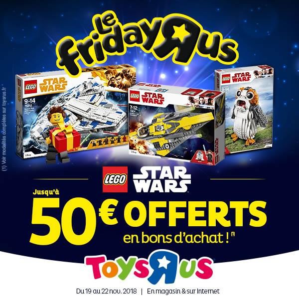 Chez Toys R Us : Jusqu'à 50 € offerts en bons d'achat Chez Toys R Us : Jusqu'à 50 € offerts en bons d'achat