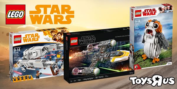 Chez Toys R Us : -50% Le 2ème set LEGO Star Wars Chez Toys R Us : -50% Le 2ème set LEGO Star Wars