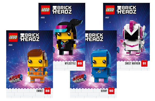 Figurines BrickHeadz The LEGO Movie 2 : les instructions sont disponibles en ligne