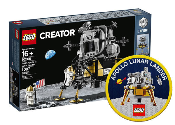 lego vip 10266 lego kūrėjų ekspertas nasa apollo 11 mėnulio landerio dėžutė