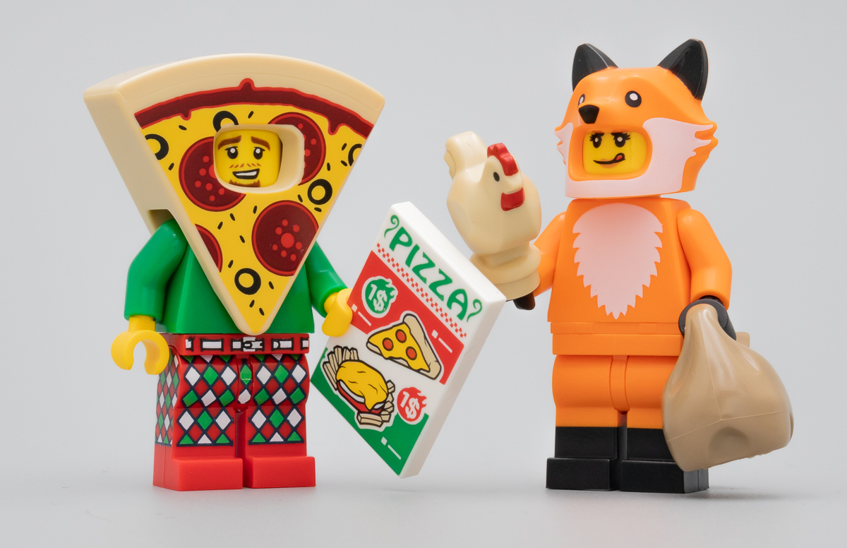 * dans la main LEGO 71025 Series 19 mini figurines neuf en procédé Sac Pizza ours chien 