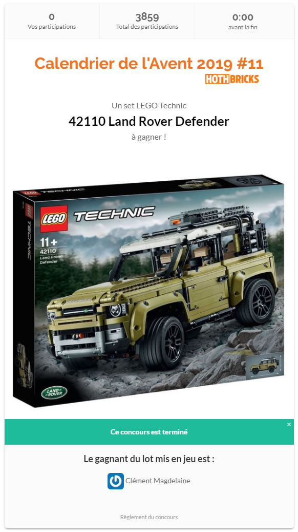 lego pas cher,concours,cadeau,gratuit,technic 42110