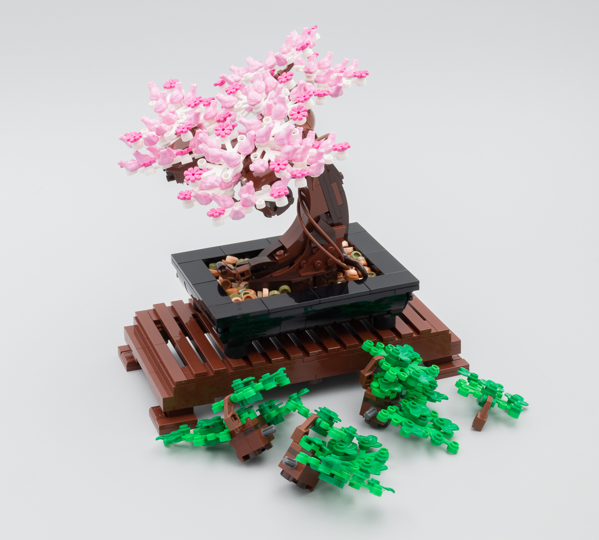 Bloc de construction de fleur de cerisier de bonsaï, ensemble de