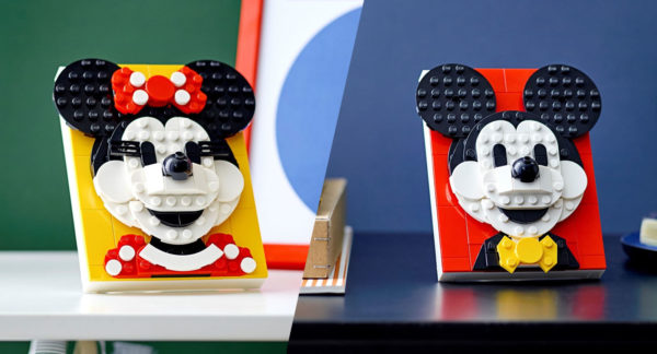 Sketsa Bata LEGO 40456 Mickey Mouse & 40457 Minnie Mouse