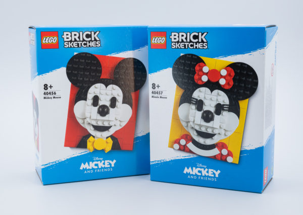 Sketsa Bata LEGO Disney 40456 Mickey Mouse & 40457 Minnie Mouse