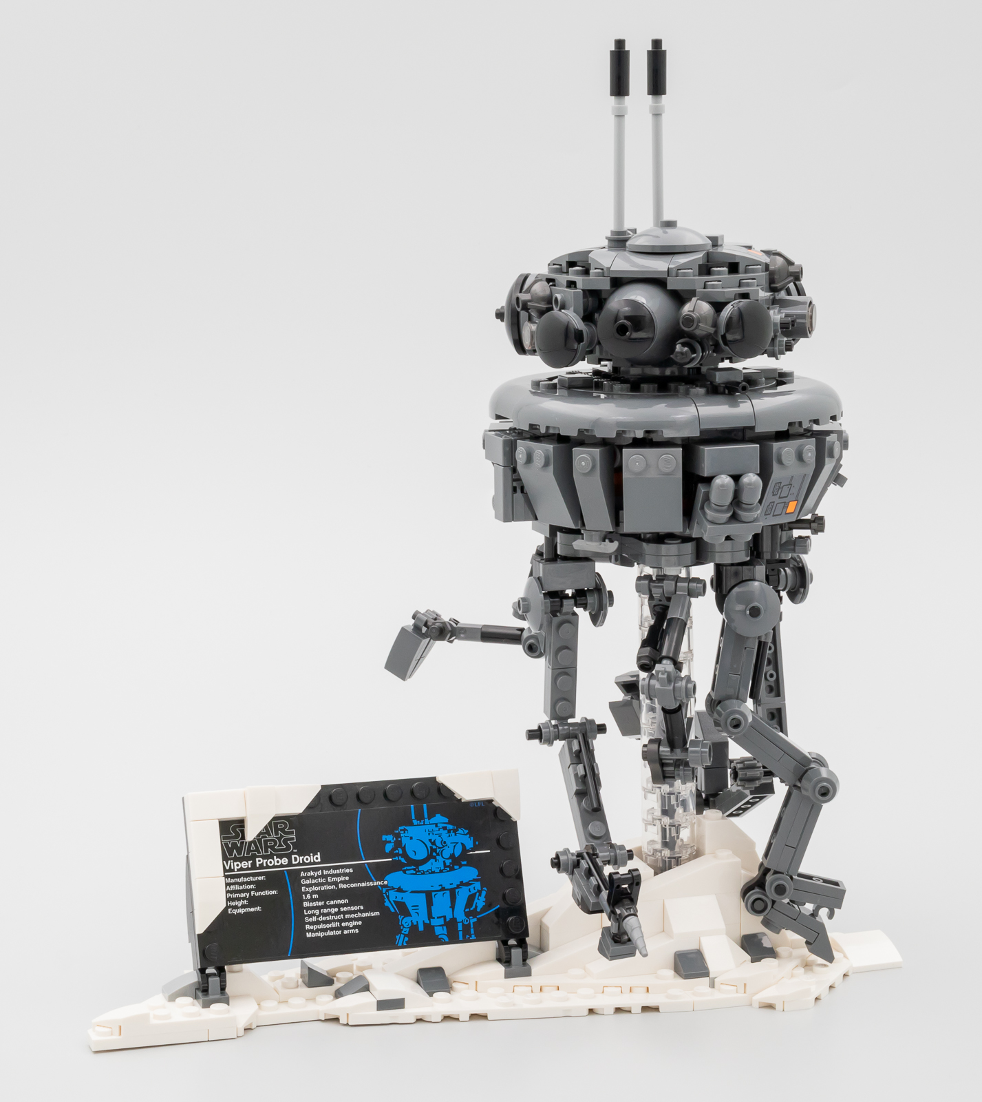 marco de una sola barra Figura-Nuevo Sensores negro Lego Star Wars Imperial Probe Droid 