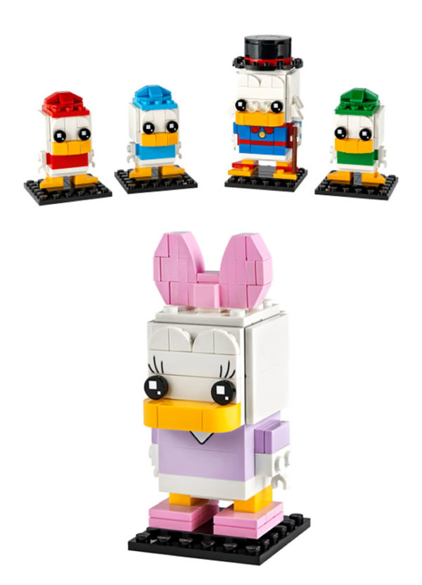 LEGO Disney BrickHeadz 40476 Daisy Duck & 40477 Scrooge McDuck with Huey, Duey & Louie