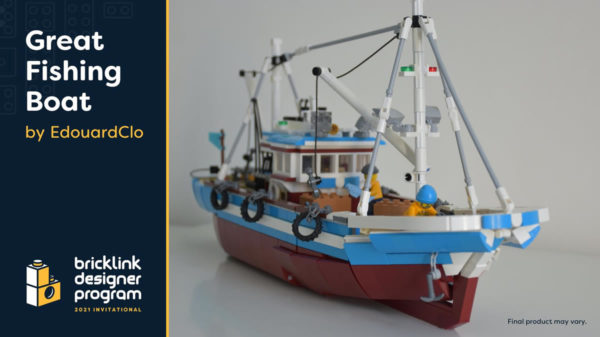 bricklink suunnittelijaohjelma 2021 kalastusvene