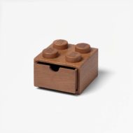 40200901 LEGO 2x2 Wooden Desk Drawer Dark Stained 1