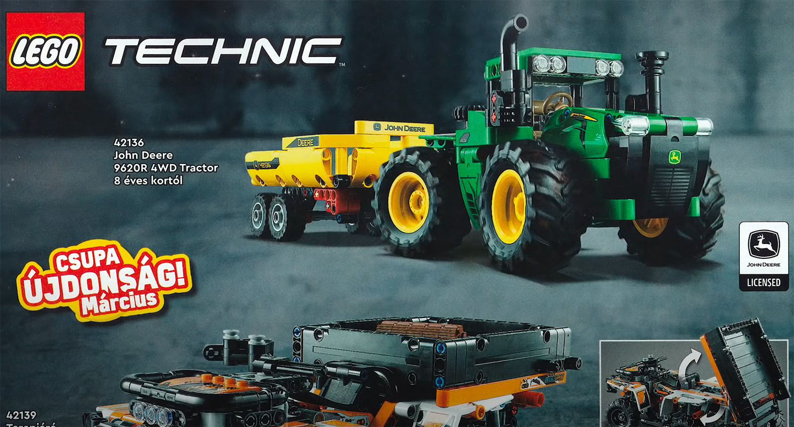▻ Nouveauté LEGO Technic 2022 : 42136 John Deere 9620R 4WD