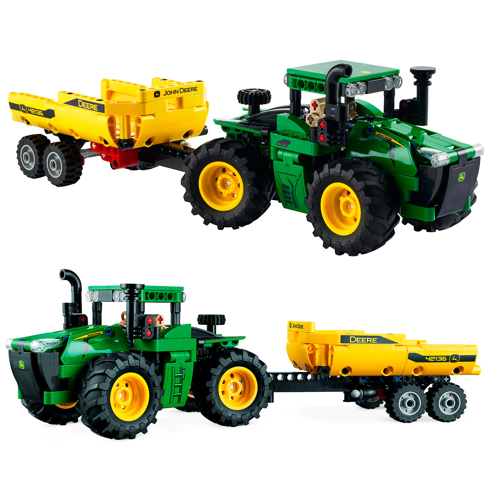 ▻ New 9620R John Tractor Deere Technic HOTH 4WD BRICKS 2022: - LEGO 42136