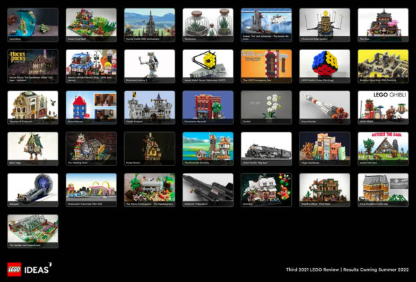 Ідеї ​​LEGO: 36 проектів пройшли третій етап огляду 2021 року