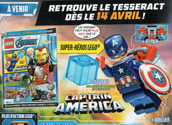 Revista lego Marvel Avengers aprilie 2022 căpitanul America