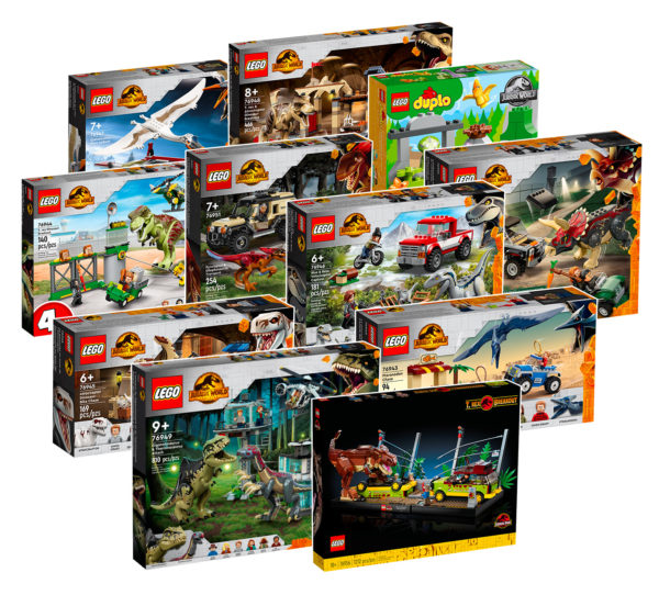 Lego nauji Jurassic World rinkiniai 2022 m. balandžio mėn. 1