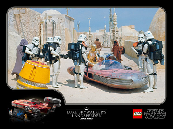 5007501 hadiah poster lego starwars luke skywalker landspeeder