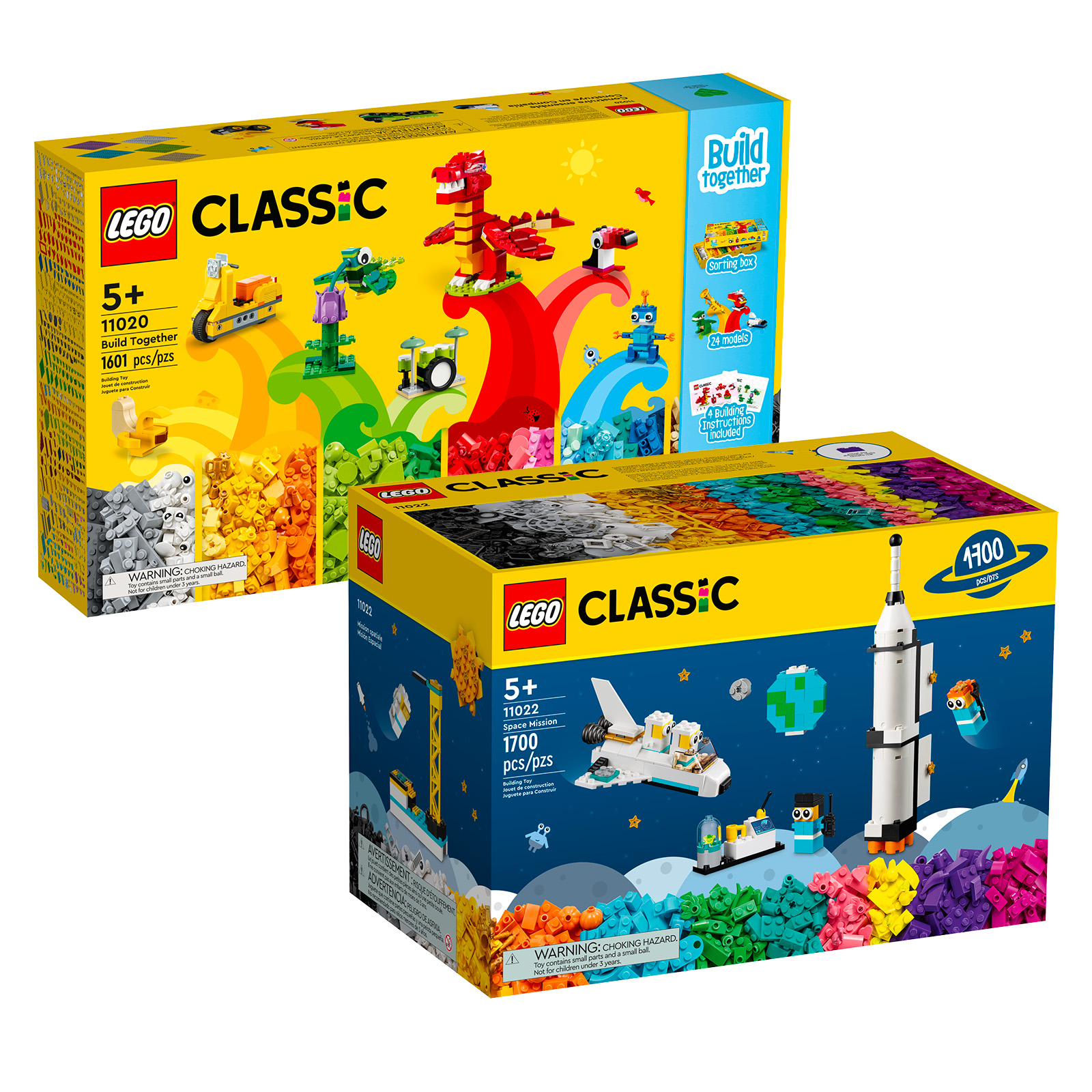 LEGO® Classic 11020 Construire Ensemble, Boîte de Briques pour