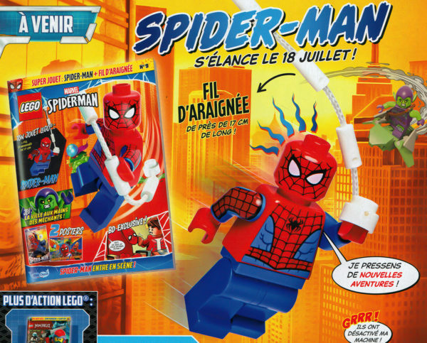 Lego Marvel Avengers tímaritið júlí 2022 spider man