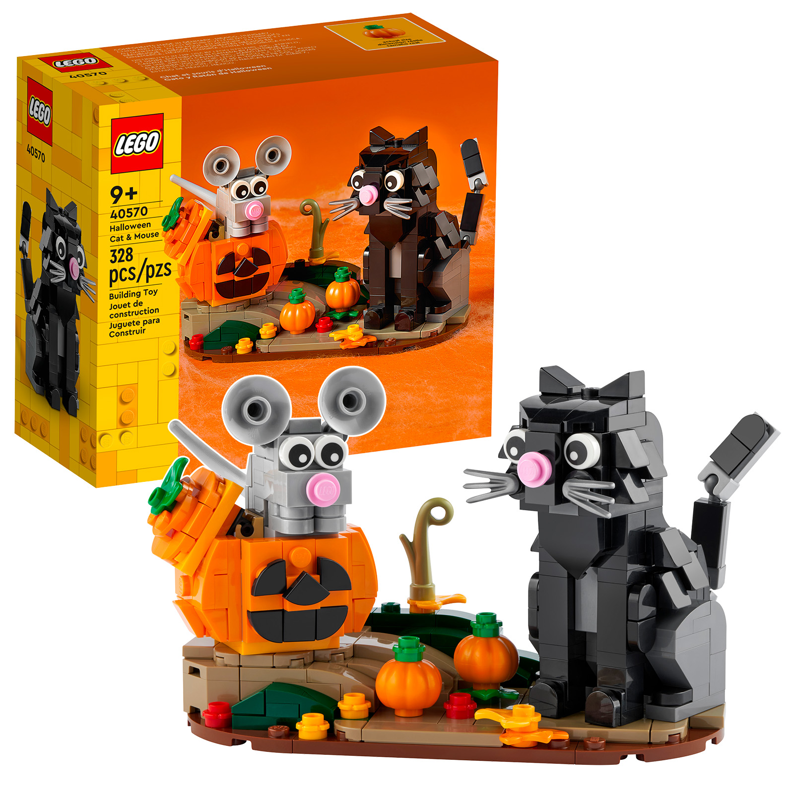 É quase Halloween: o conjunto 40570 Halloween Cat & Mouse está online na Loja