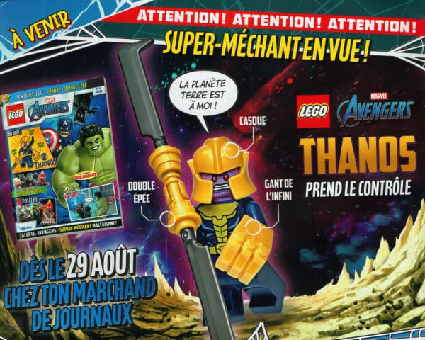 Lego Marvel Avengers tímaritið ágúst 2022 thanos