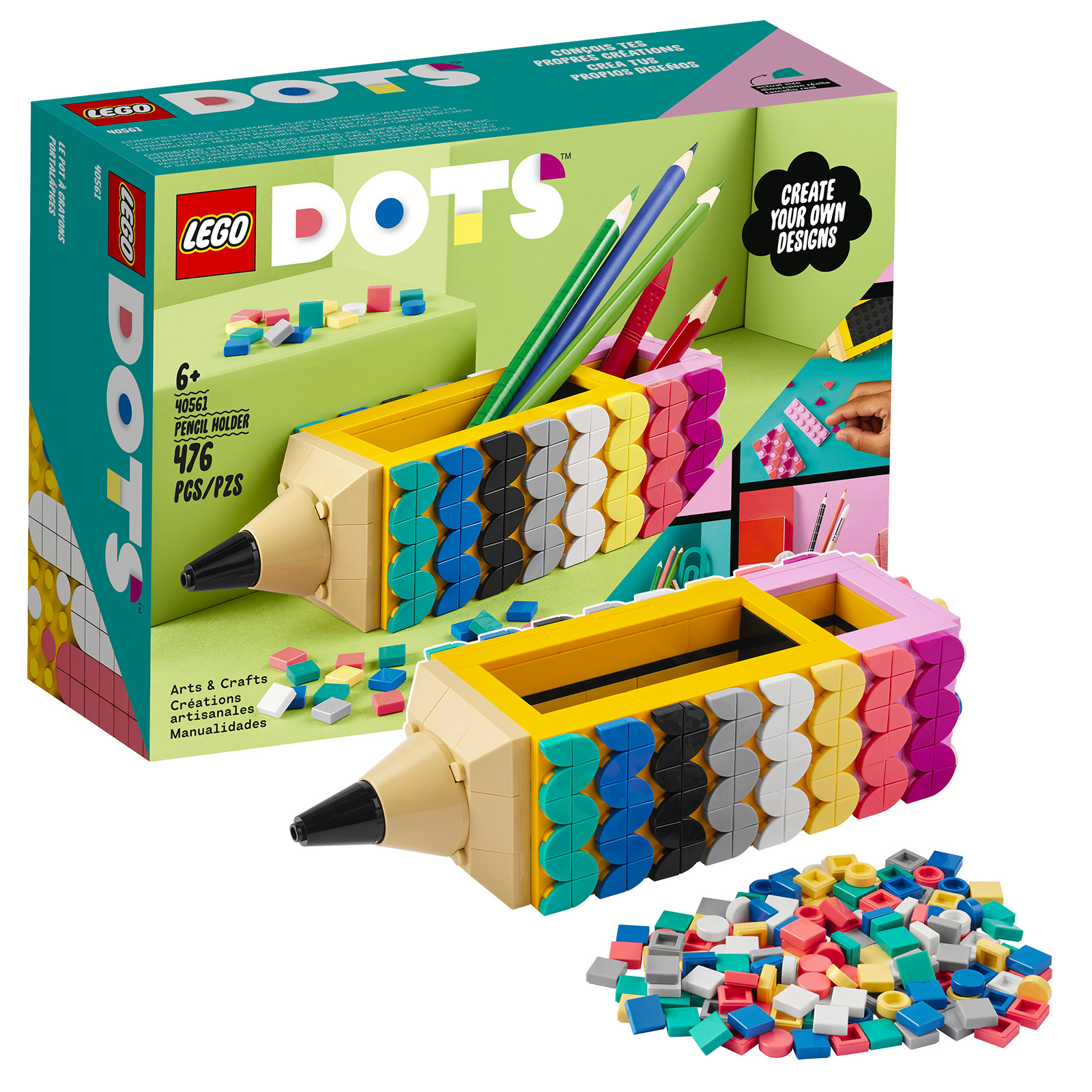 Na LEGO Shop: conjunto de porta-lápis DOTS 40561 grátis e polybag Super Mario 30509 Yellow Yoshi Fruit Tree