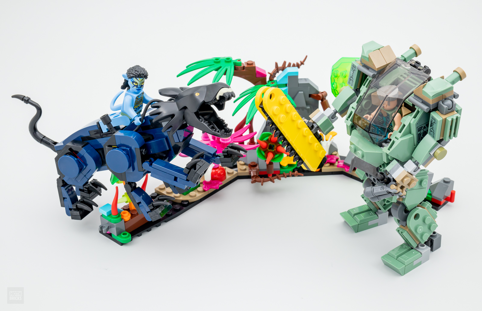 Labai greitai išbandytas: LEGO Avatar 75571 Neytiri & Thanator vs. AMP kostiumas Quaritch