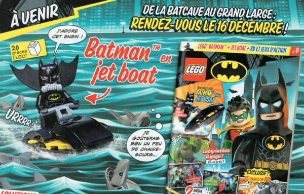 Lego Batman tímaritið desember 2022 þotubátur