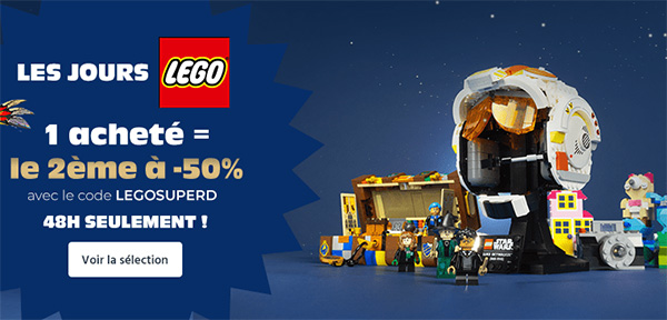 By Cdiscount: 50% vermindering op die 2de LEGO -produk