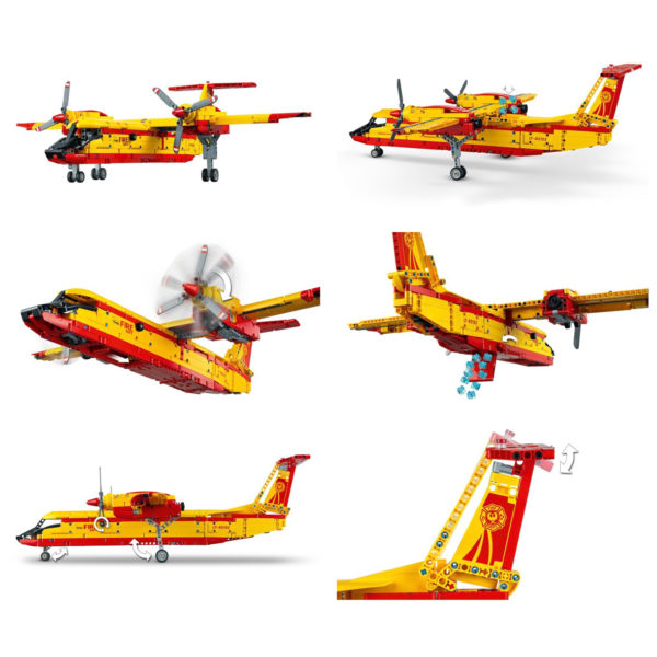 42152 aeronave de bombeiro lego technic 3