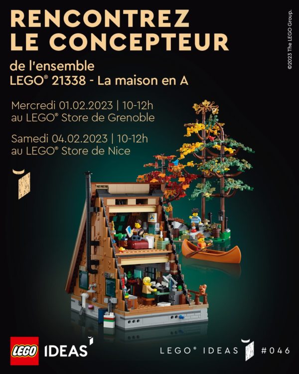 Lego Ideas 21338 A Frame Cabin Dedicace Designer Set Grenoble Nice