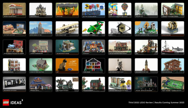 LEGO Ideas III faza przeglądu 2022 zredukowana do 35 projektów