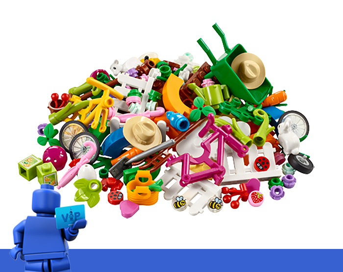 LEGO 40606 Spring Fun VIP priedo paketas: naujas teminis reklaminis maišelis akyse