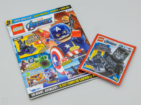 Lego Marvel Avengers tímaritið mars 2023 Black Panther