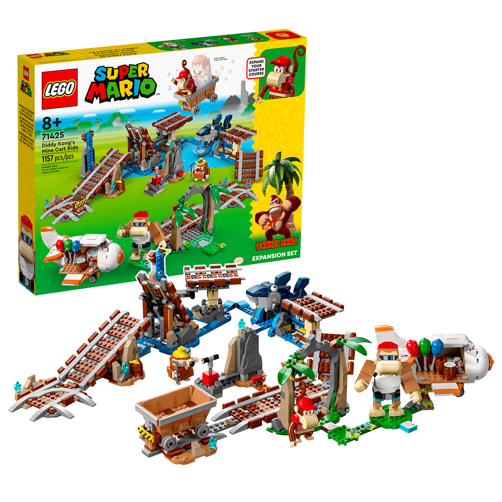 Nintendo s'associe avec LEGO ! - Page 7 71425-lego-super-mario-diddy-kong-mine-cart-ride