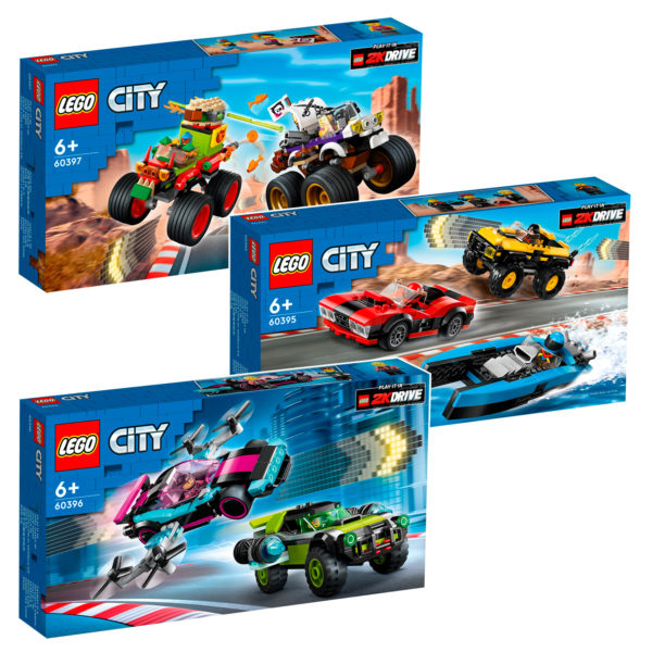 Ново во LEGO CITY 2023: три сета инспирирани од видео играта LEGO 2K Drive