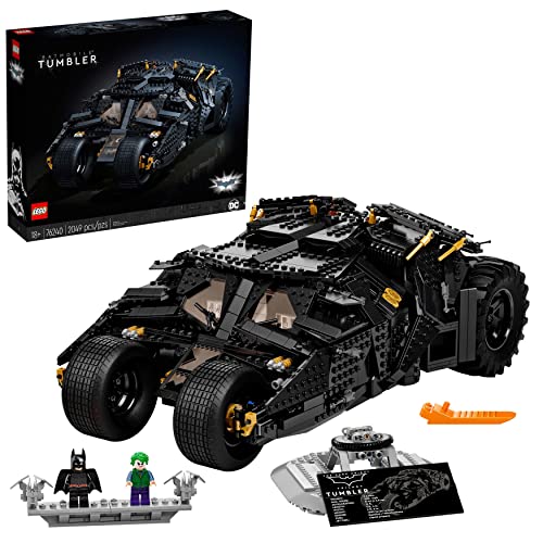 LEGO 76240 DC Batman The Batmobile Tumbler, Комплект за показване и събиране от възрастни, Идея за подарък, Модел на кола