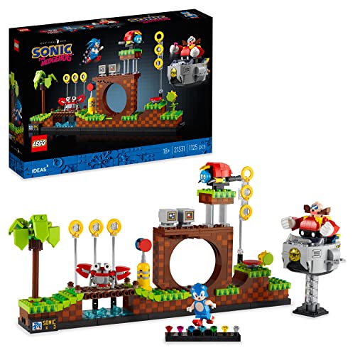 LEGO 21331 Ideas Sonic the Hedgehog – Зелен рид зона, ниво на видеоигри, комплет за градење, идеја за подарок