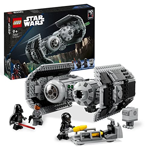 LEGO 75347 Ratovi zvijezda Bombarder TIE, Komplet modela koji se može sastaviti, Zvjezdani brod s figurom droida Gonk i mini figura Dartha Vadera, ideja za dar, više boja