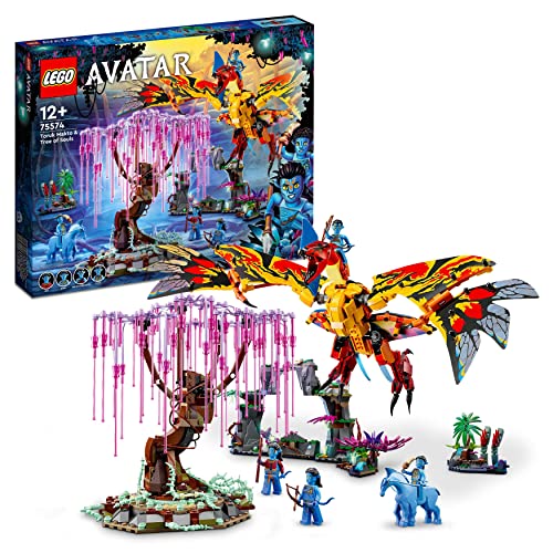 LEGO 75574 Avatar Toruk Makto a Choeden yr Eneidiau, Tegan Adeiladu, Minifigures Jake Sully a Neytiri, Golygfa Pandora Glow-in-the- Dark, Movie